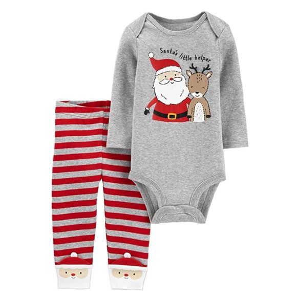 NWT Baby Boys' Santa's Xmas Top and Bottom Set 6m - Picture 1 of 3